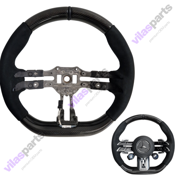 Mercedes-Benz Carbon + Alcantara W290 W223 W213 W206 W465 Steering Wheel Rim