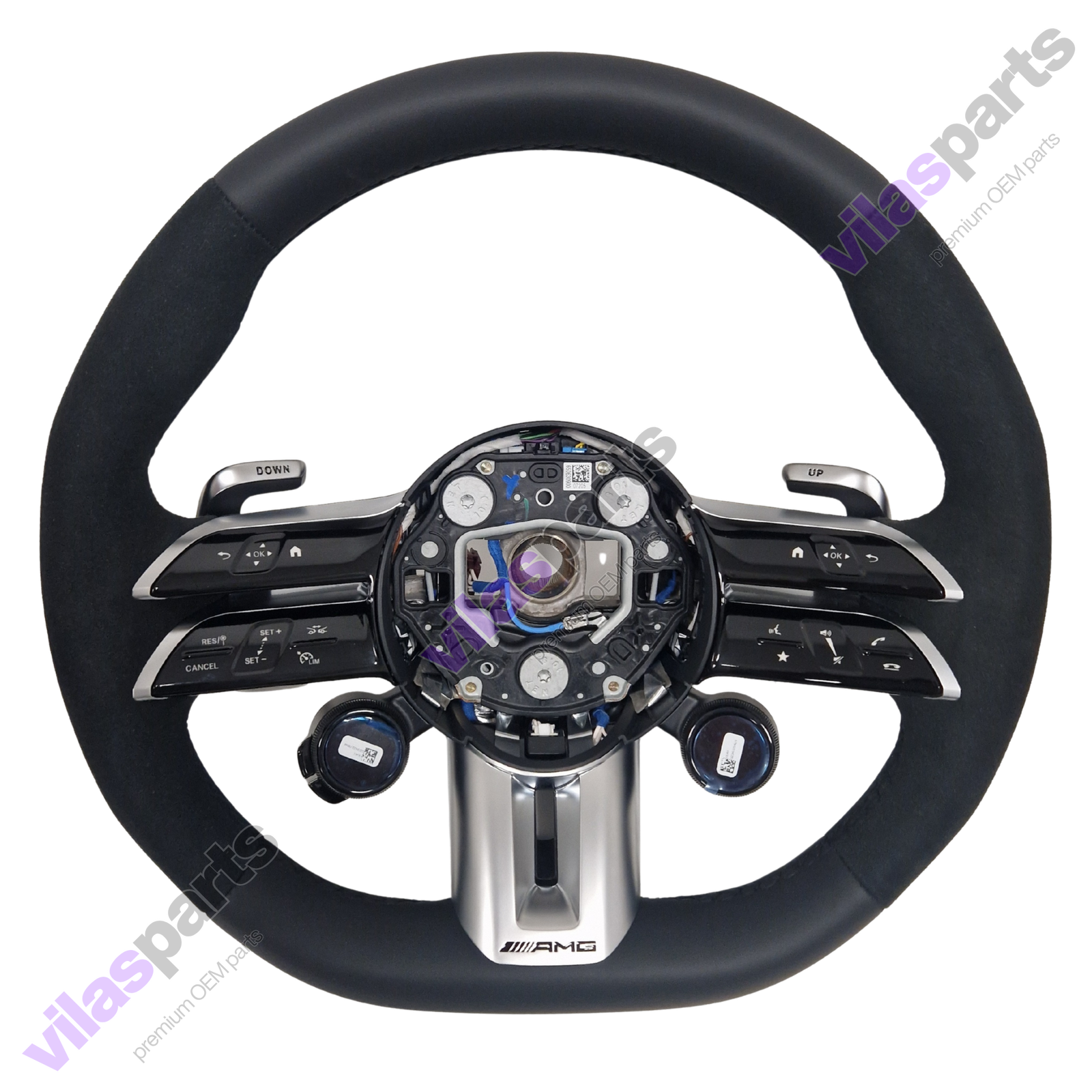 Mercedes-Benz AMG W465 W213 E W238 W290 GT Alcantara & Leather Steering Wheel Heated U88