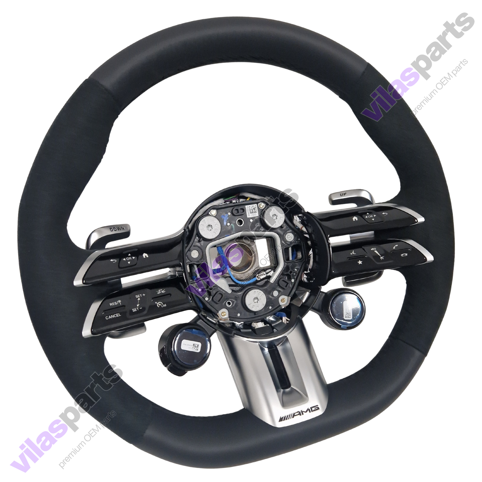 Mercedes-Benz AMG W465 W213 E W238 W290 GT Alcantara & Leather Steering Wheel Heated U88 - Image 2