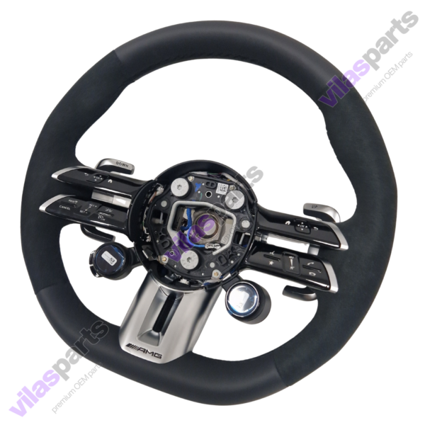 48c Mercedes-Benz AMG W465 W213 E W238 W290 GT Alcantara & Leather Steering Wheel Heated U88