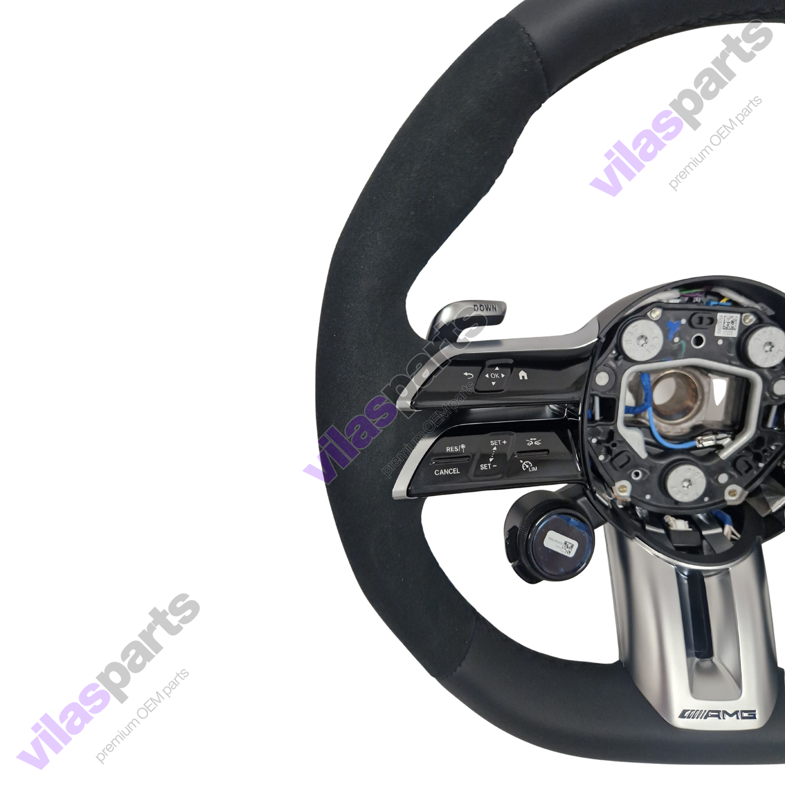 Mercedes-Benz AMG W465 W213 E W238 W290 GT Alcantara & Leather Steering Wheel Heated U88 - Image 4