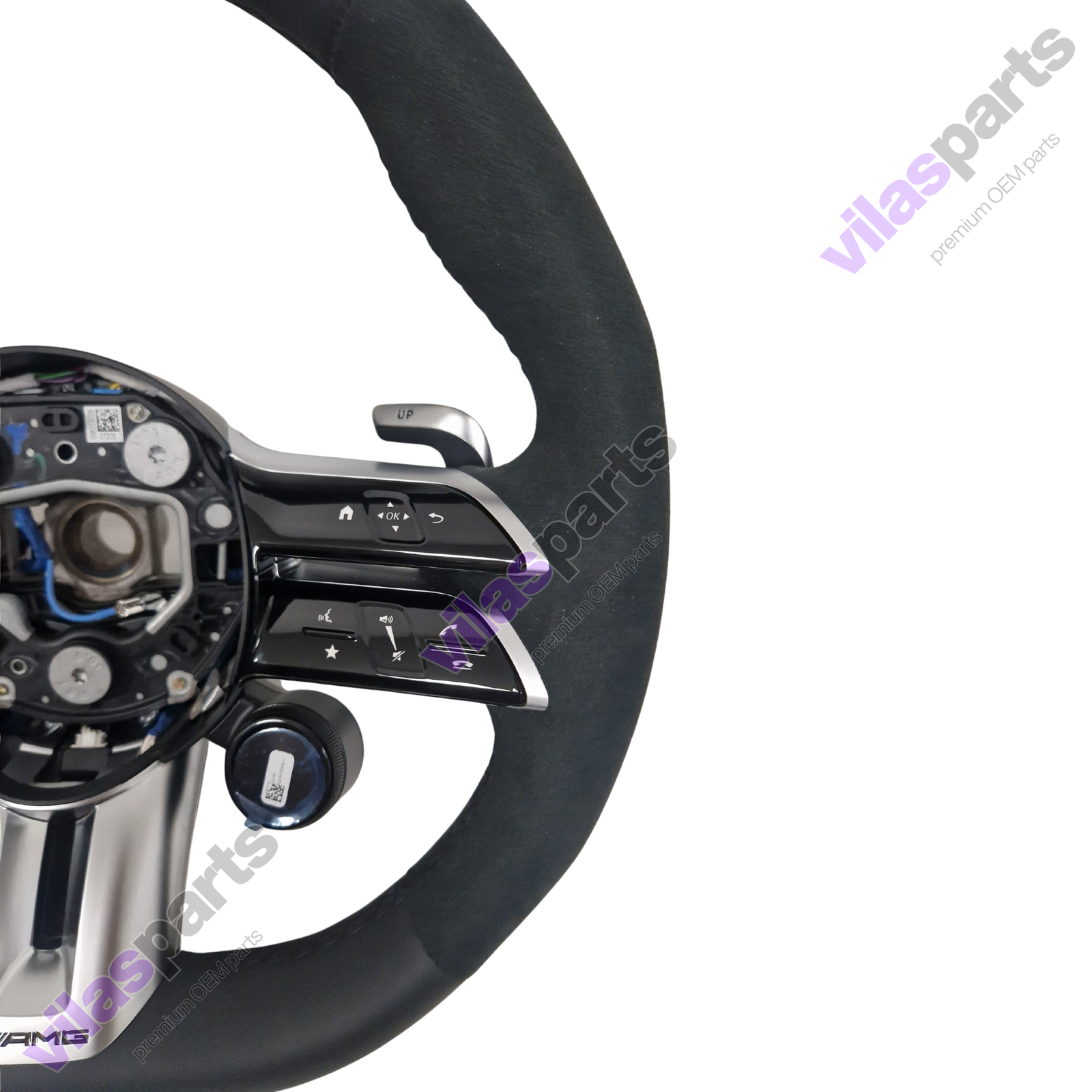 Mercedes-Benz AMG W465 W213 E W238 W290 GT Alcantara & Leather Steering Wheel Heated U88 - Image 5