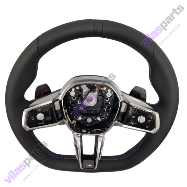 BMW I5,I7, G60,G70 2024 Leather Steering Wheel With M Sport Stitches