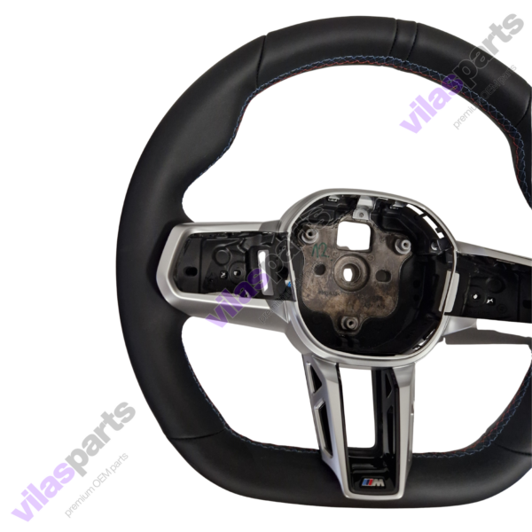 BMW 5 G60 G61 G68 7 G70 Steering Wheel Rim + M Stitches + Silver Trim