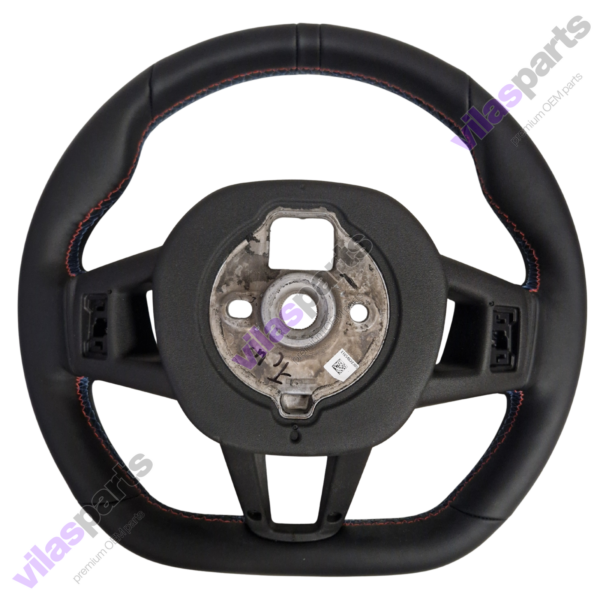 BMW 5 G60 G61 G68 7 G70 Steering Wheel Rim + M Stitches + Silver Trim