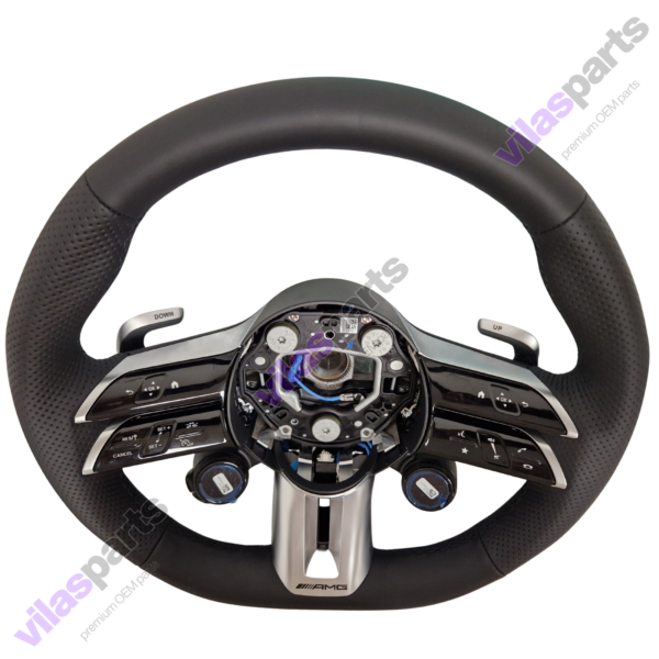 56d Mercedes-Benz AMG W465 W213 E W238 W290 GT Nappa Leather Steering Wheel Heated U88