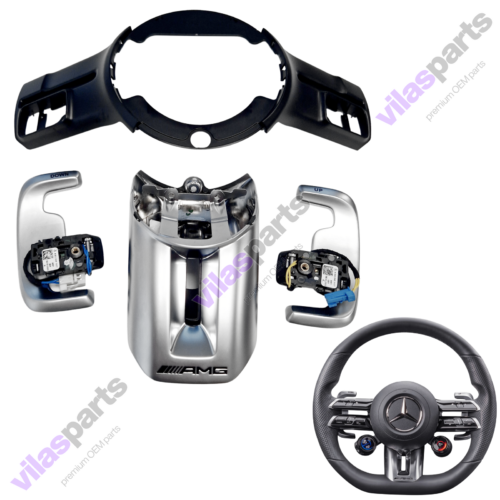 57a Mercedes-Benz W213 W223 W290 W232 W206 Steering Wheel Upgrade To AMG Package SET