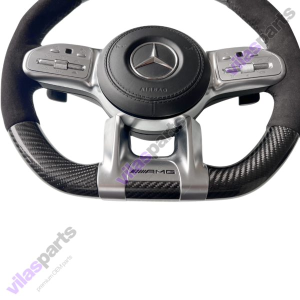 64e Mercedes-Benz AMG Alcantara Carbon Steering Wheel A B C E GLE S 2019 – Heated