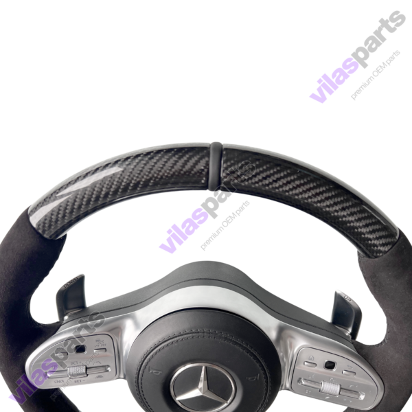 64f Mercedes-Benz AMG Alcantara Carbon Steering Wheel A B C E GLE S 2019 – Heated