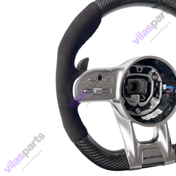 66c Mercedes-Benz AMG Alcantara Carbon Steering Wheel A B C E GLE S 2019 – Heated