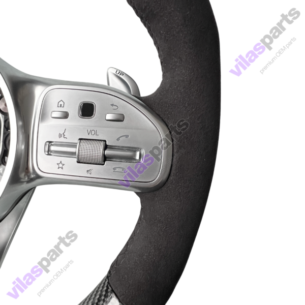 66f Mercedes-Benz AMG Alcantara Carbon Steering Wheel A B C E GLE S 2019 – Heated