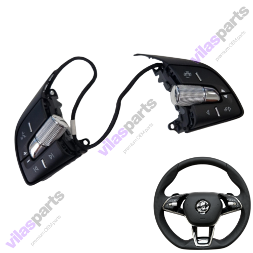 176a Skoda IV Superb Octavia Kodiaq Karoq Enyaq Steering Wheel Buttons 5E3.919.719.H