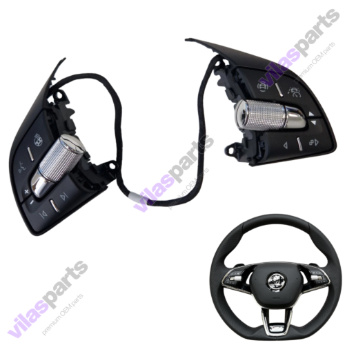 178a Skoda IV Superb Octavia Kodiaq Karoq Enyaq Steering Wheel Buttons 5E3.919.719.N