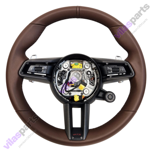 187a Porsche Steering Wheel Brown Leather GTS Macan Carbon Heated