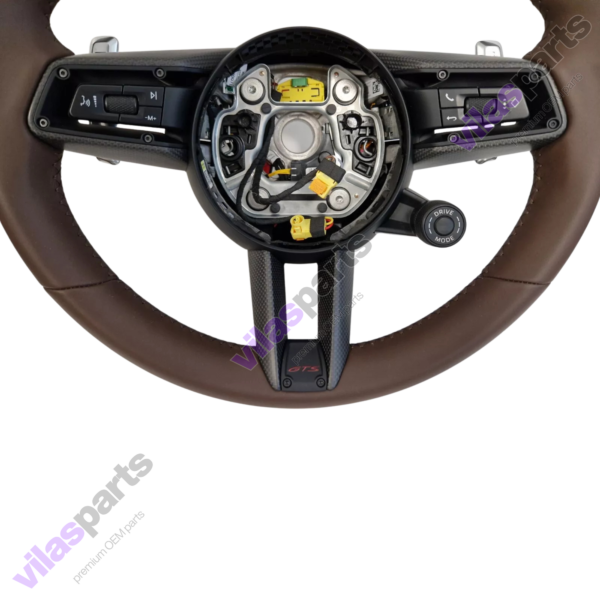 187c Porsche Steering Wheel Brown Leather GTS Macan Carbon Heated
