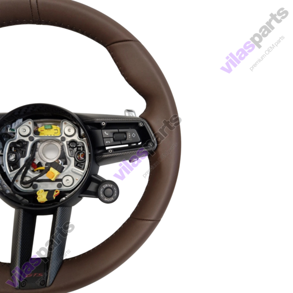 187f Porsche Steering Wheel Brown Leather GTS Macan Carbon Heated