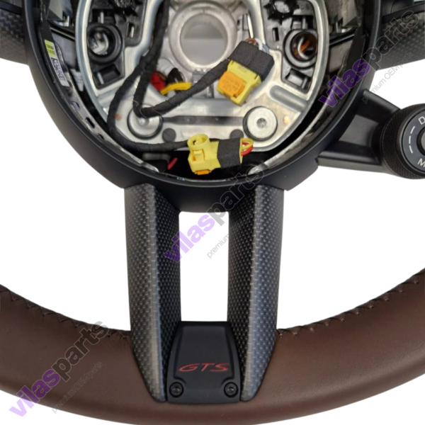 187h Porsche Steering Wheel Brown Leather GTS Macan Carbon Heated
