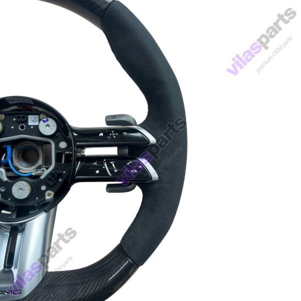 188h Mercedes-Benz A W177 C W206 CLA EQB AMG Alcantara & Carbon Steering Wheel