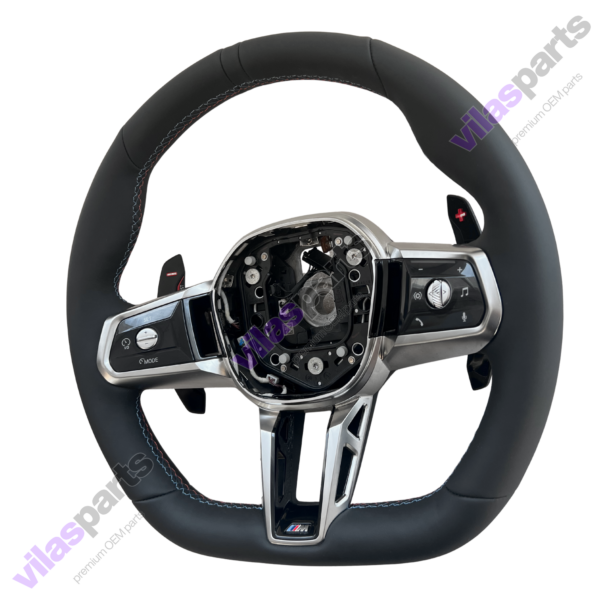 BMW 5 G60 7 G70 X3 G45 IX Leather Steering Wheel M Sport 3 Color Stitches