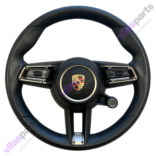 198a Porsche Complete Steering Wheel Taycan Heating Gold Trim