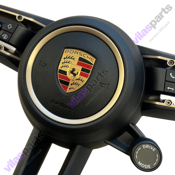 Porsche Complete Steering Wheel Taycan Heating Gold Trim