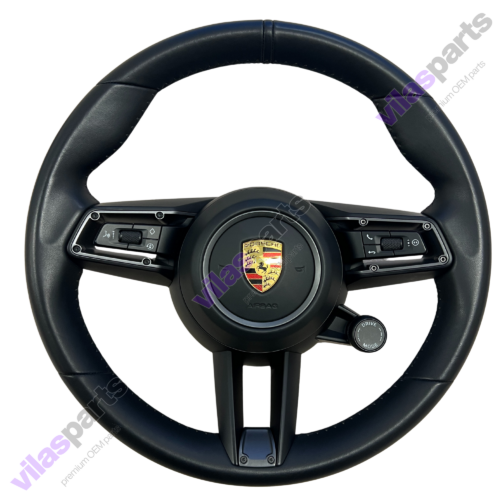 199a Porsche Complete Steering Wheel Taycan Heating Grey Trim