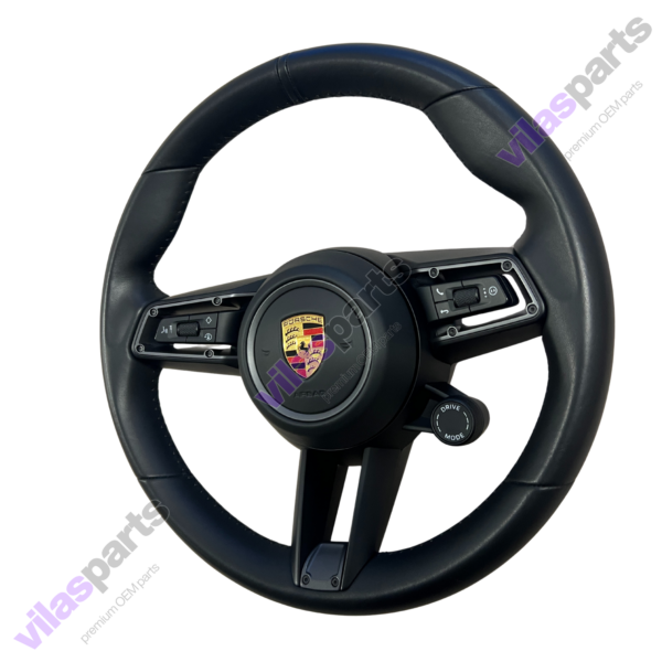 Porsche Complete Steering Wheel Taycan Heating Grey Trim