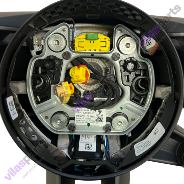 Porsche Complete Steering Wheel Taycan Heating Grey Trim