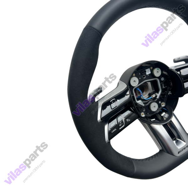 207g Mercedes-Benz C W206 S W223 EQS EQE AMG Alcantara & Leather Steering Wheel