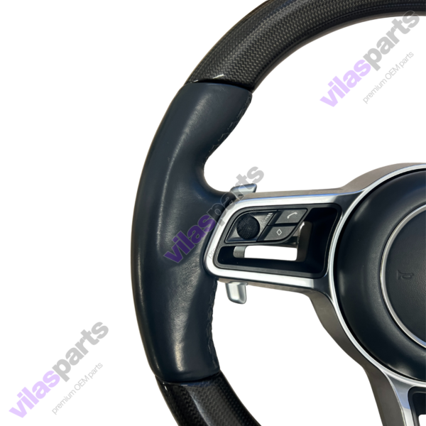 Porsche 911 9P1 Carbon Steering Wheel Graphite Blue Heating Vibro