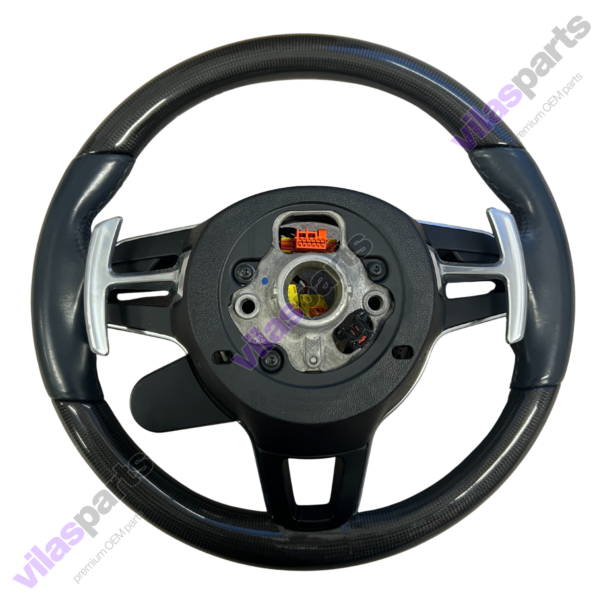 Porsche 911 9P1 Carbon Steering Wheel Graphite Blue Heating Vibro