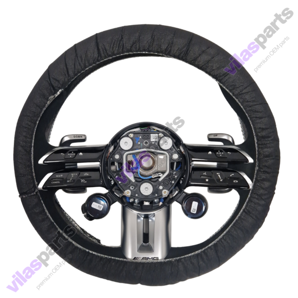 236g Mercedes-Benz AMG EQS EQE W206 W223 W232 Alcantara & Leather Steering Wheel Heated U88