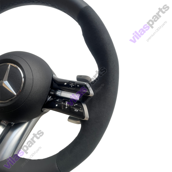 237d Mercedes-Benz C W206 S W223 EQS EQE AMG Alcantara & Leather Steering Wheel