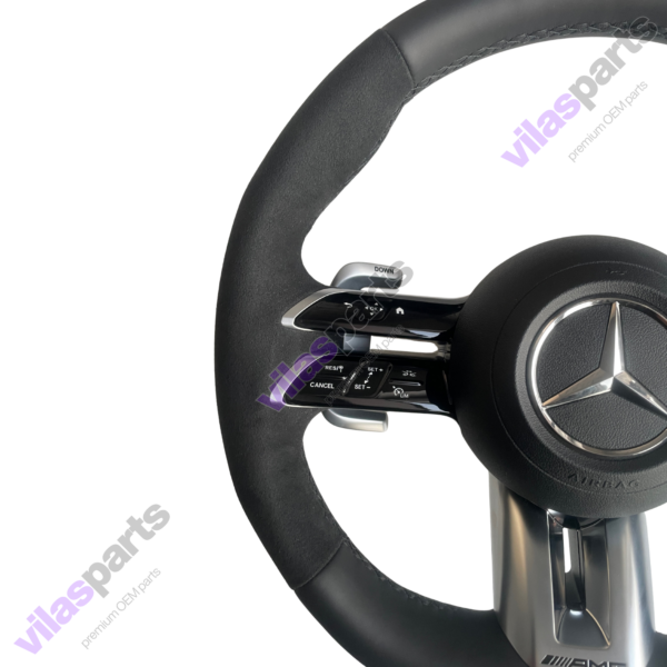 237f Mercedes-Benz C W206 S W223 EQS EQE AMG Alcantara & Leather Steering Wheel