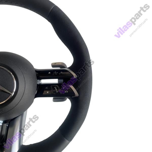 237g Mercedes-Benz C W206 S W223 EQS EQE AMG Alcantara & Leather Steering Wheel