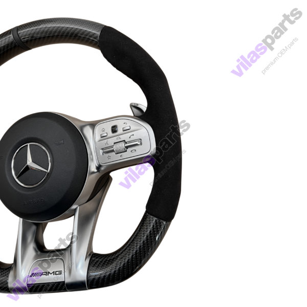 240c Mercedes-Benz AMG Alcantara Carbon Steering Wheel A B C E GLE S 2019 – Heated