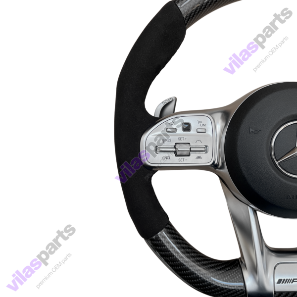 240i Mercedes-Benz AMG Alcantara Carbon Steering Wheel A B C E GLE S 2019 – Heated