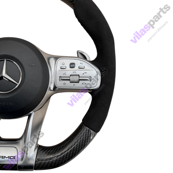 240j Mercedes-Benz AMG Alcantara Carbon Steering Wheel A B C E GLE S 2019 – Heated