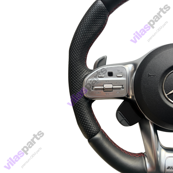 241h Mercedes-Benz AMG Steering Wheel A B C E GLE W177 W247 W205 W213 W253 RED Stitches