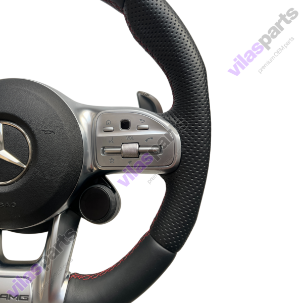 241i Mercedes-Benz AMG Steering Wheel A B C E GLE W177 W247 W205 W213 W253 RED Stitches
