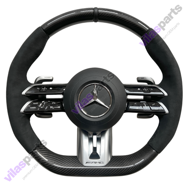 Mercedes-Benz C W206 S W223 EQS EQE AMG Alcantara & Carbon Steering Wheel